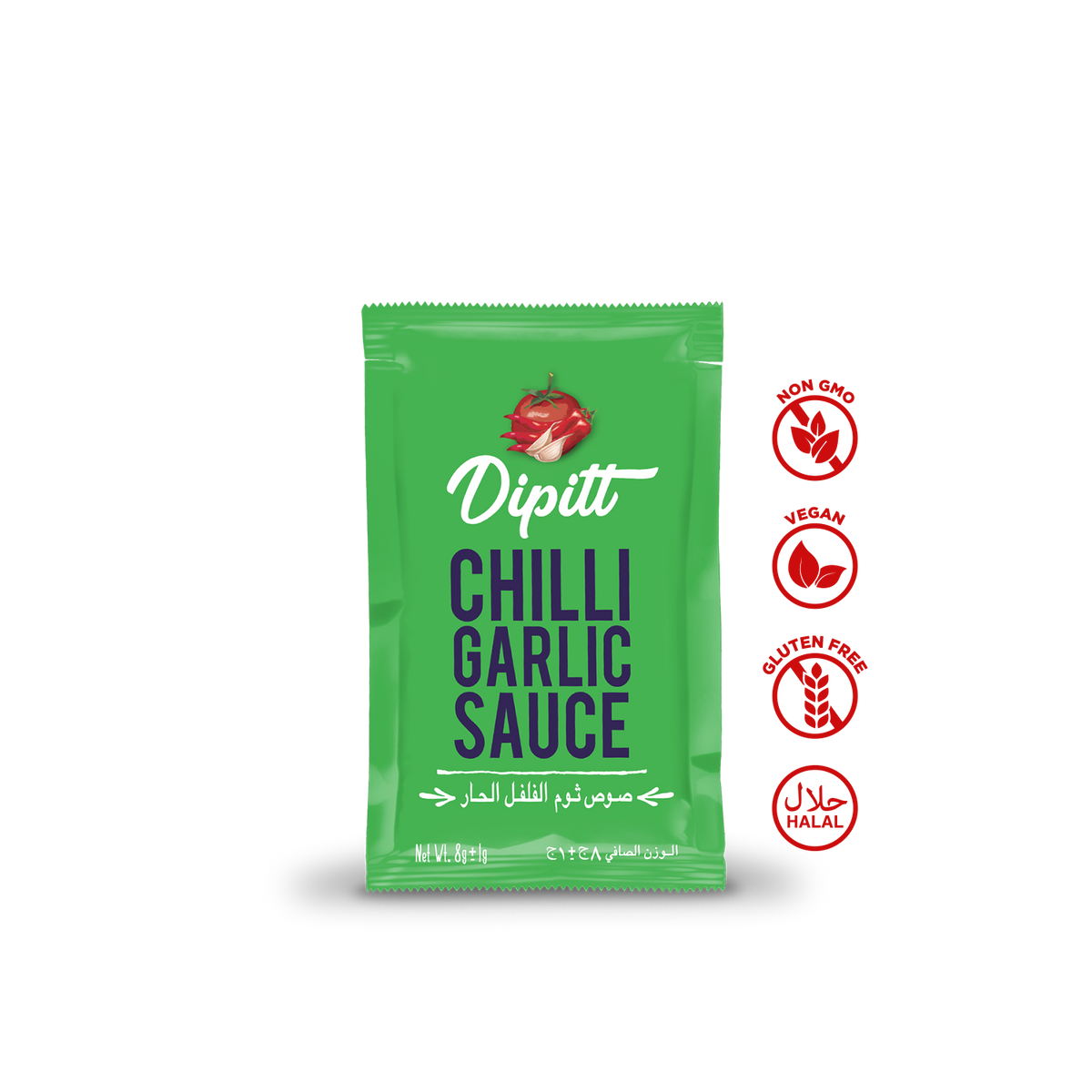 Chilli Garlic Sauce Sachets - 10ml x 100 Sachets Pack