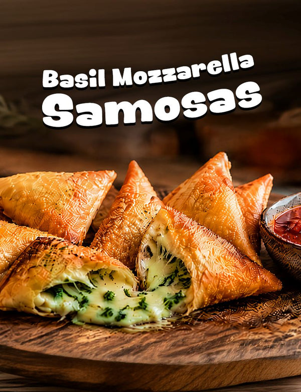 Basil Mozzarella Samosas