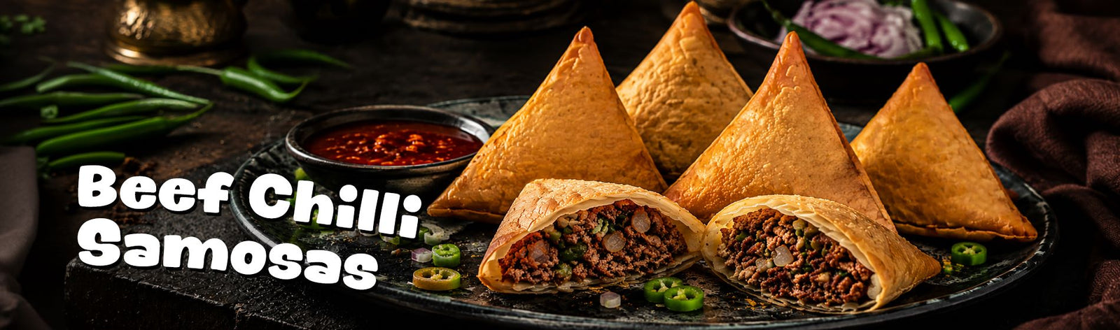Beef Chilli Samosas