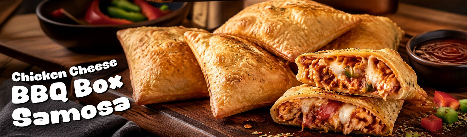 Chicken Cheese BBQ Box Samosa