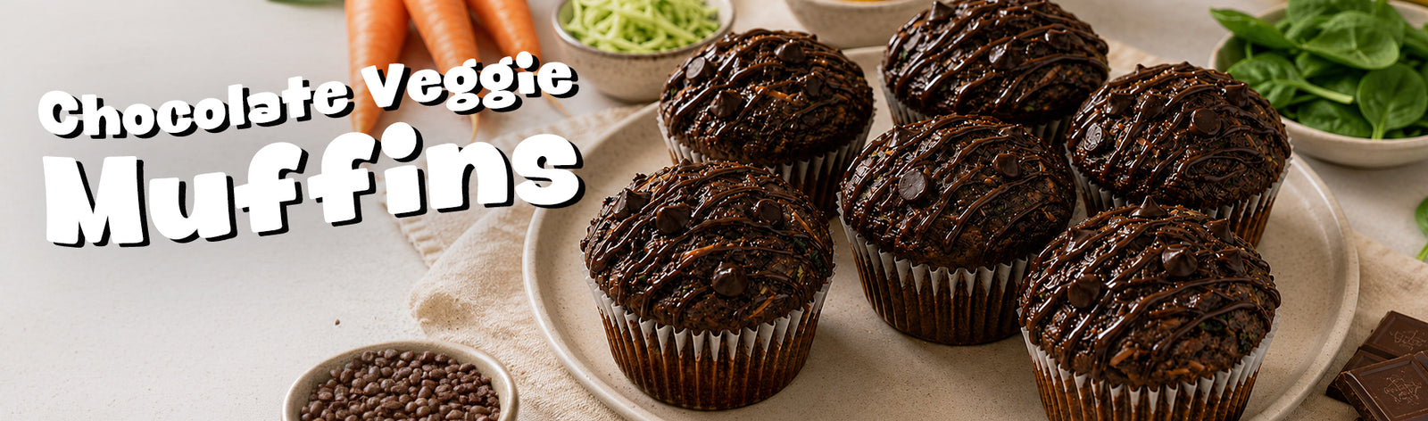 Chocolate Veggie Muffins