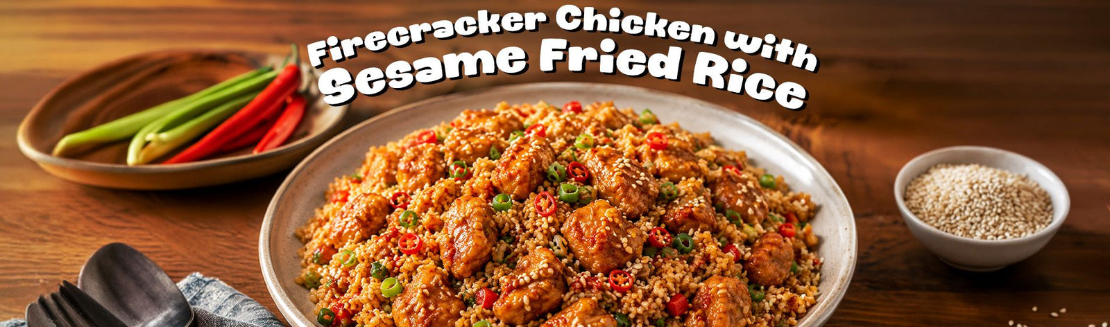 Firecracker Chicken with Sesame Fried Rice