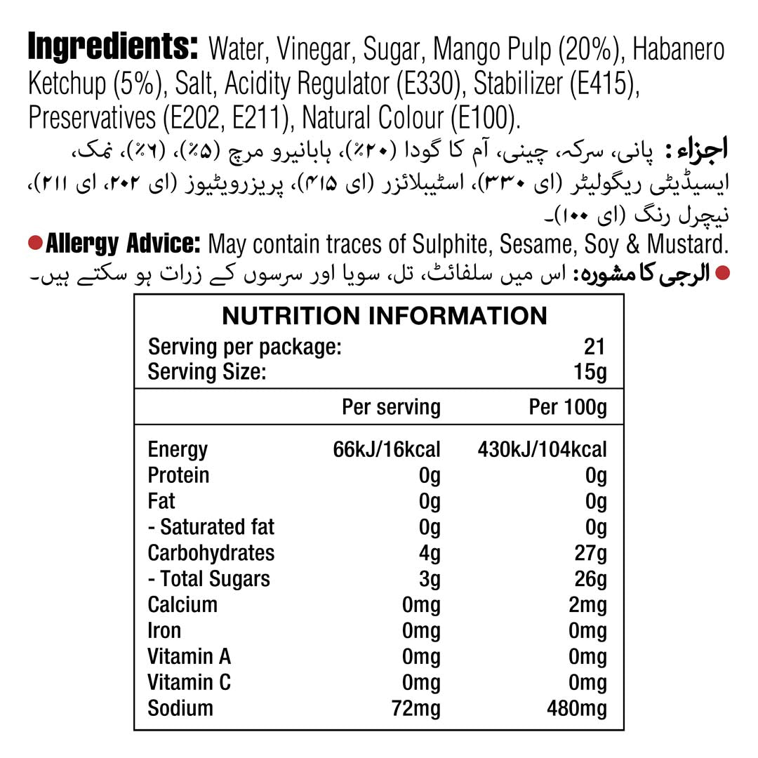 Mango Habanero Sauce 320 G