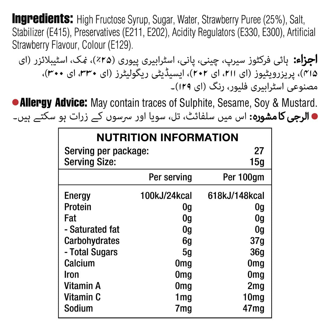 Strawberry Syrup 410ML