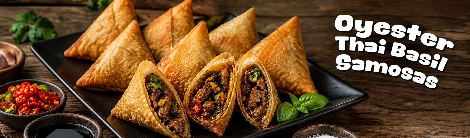 Oyester Thai Basil Samosas