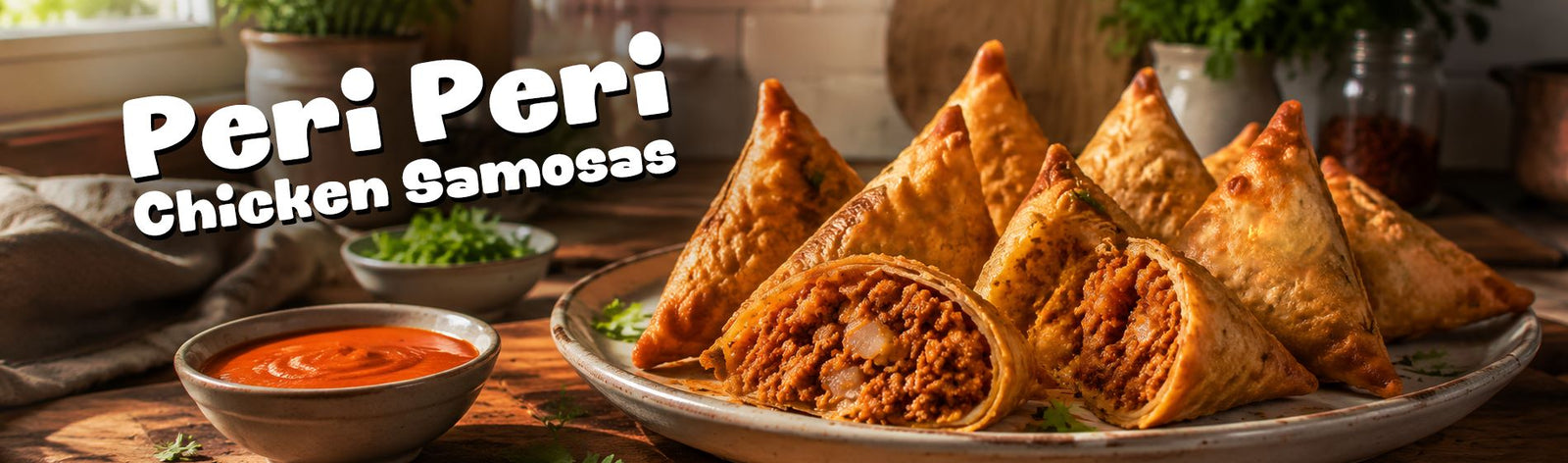 Peri Peri Chicken Samosas