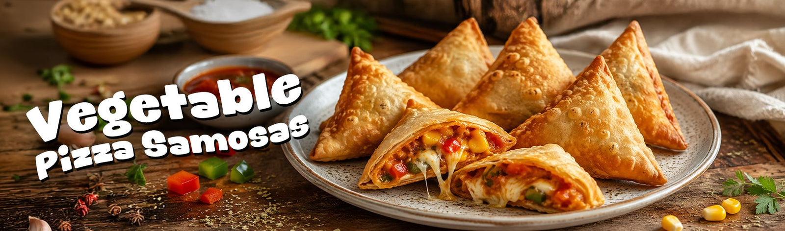 Vegetable Pizza Samosas